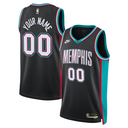 Men's Memphis Grizzlies Nike Black Swingman Classic Edition Custom Jersey