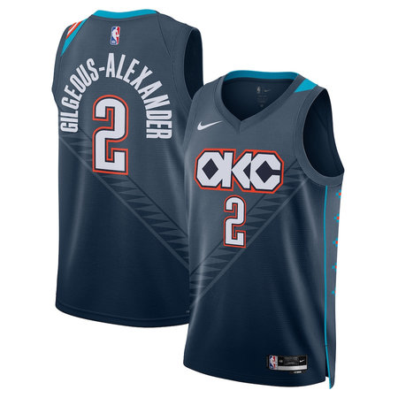 Women's Oklahoma City Thunder #2 Shai Gilgeous-Alexander Nike Blue 2025/26 City Edition Swingman Jersey