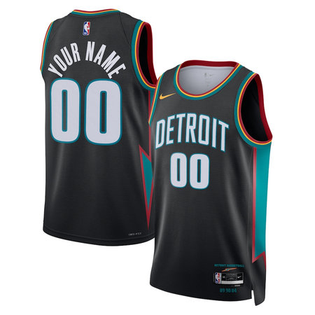 Women's Detroit Pistons Charcoal 2025/26 Swingman City Edition Custom Jersey
