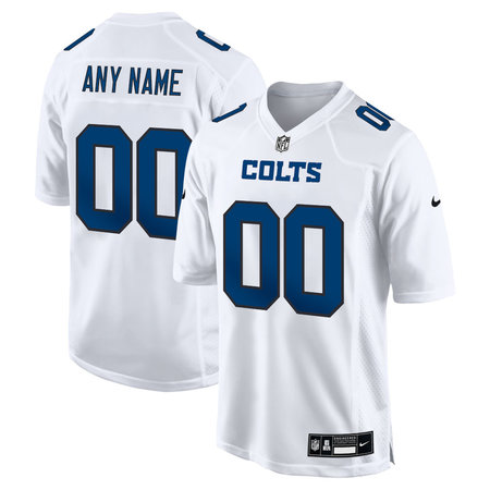 Men's Indianapolis Colts Tundra White Fashion Game Custom Jersey