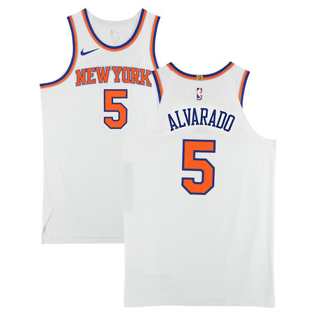 Women's New York Knicks #5 Jose Alvarado White Stitched Basketball Jersey