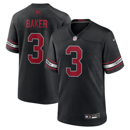Men's Arizona Cardinals #3 Budda Baker Nike Black Game Jersey