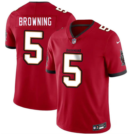 Men's Tampa Bay Buccaneers #5 Jake Browning Red 2026 Vapor Limited Stitched Jersey