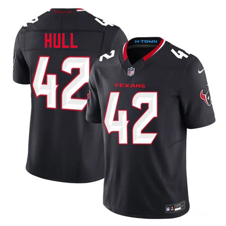 Men's Houston Texans #42 Evan Hull Navy 2nd Alternate 2026 Vapor F.U.S.E. Limited Stitched Football Jersey