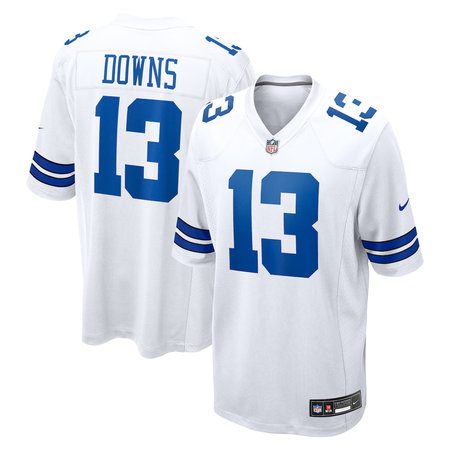 Men's Dallas Cowboys #13 Caleb Downs Nike White Game Jersey