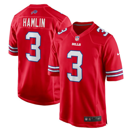Youth Buffalo Bills #3 Damar Hamlin Nike Red Alternate Game Jersey