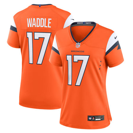 Women's Denver Broncos #17 Jaylen Waddle Nike Orange Game Jersey
