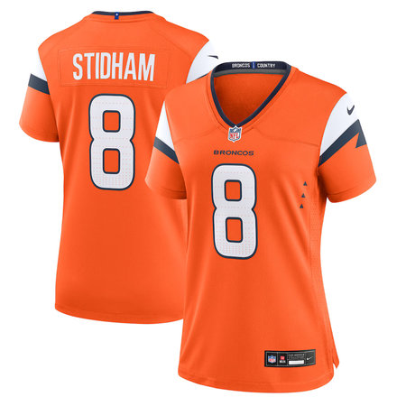 Women's Denver Broncos #8 Jarrett Stidham Nike Orange Team Game Jersey