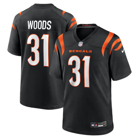Men's Cincinnati Bengals #31 Ickey Woods Nike Black Retired Player Game Jersey