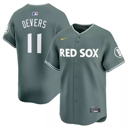 Men's Boston Red Sox #11 Rafael Devers Nike Green 2025 City Connect Limited Player Jersey