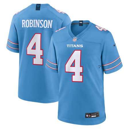 Youth Tennessee Titans #4 Wan'Dale Robinson Nike Light Blue Team Game Jersey