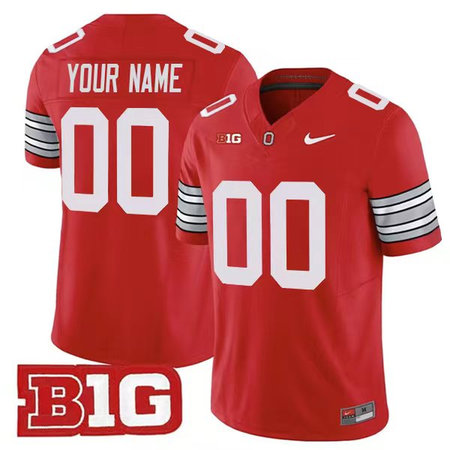 Men's Ohio State Buckeyes Red 2025/26 Vapor F.U.S.E. Limited Stitched Custom Jersey