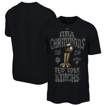 Men's New York Knicks Nike Black 2026 NBA Finals Champions Locker Room T-Shirt