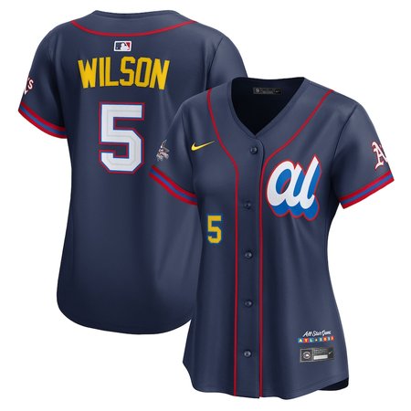 Women's American League #5 Jacob Wilson Nike Navy 2025 All-Star Edition Limited Player Jersey