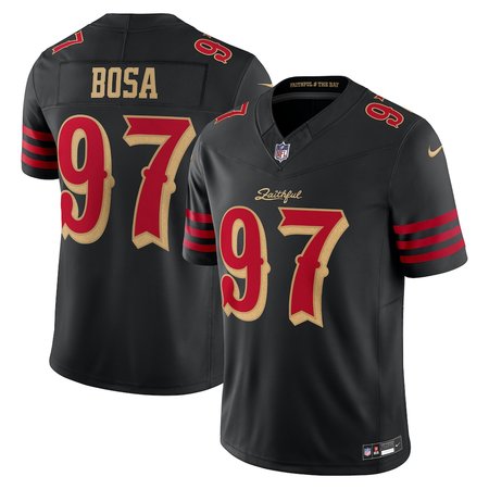 Youth San Francisco 49ers #97 Nick Bosa Black Rivalries Collection F.U.S.E. Vapor Limited Stitched Jersey