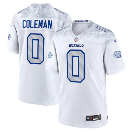 Men's Buffalo Bills #0 Keon Coleman White Rivalries Collection F.U.S.E. Vapor Limited Stitched Jersey