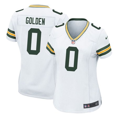 Women's Green Bay Packers #0 Matthew Golden Nike White Game Player Jersey