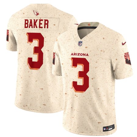 Men's Arizona Cardinals #3 Budda Baker Cream Rivalries Collection F.U.S.E. Vapor Limited Stitched Jersey