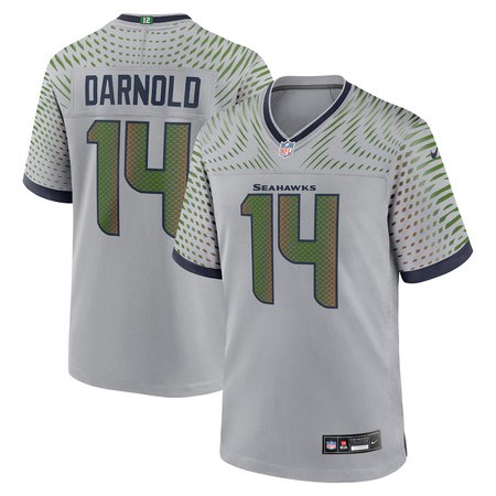Men's Seattle Seahawks #14 Sam Darnold Gray Rivalries Collection F.U.S.E. Vapor Limited Stitched Jersey