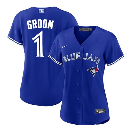 Women's Toronto Blue Jays Nike #1 Groom Royal Home Replica Jersey