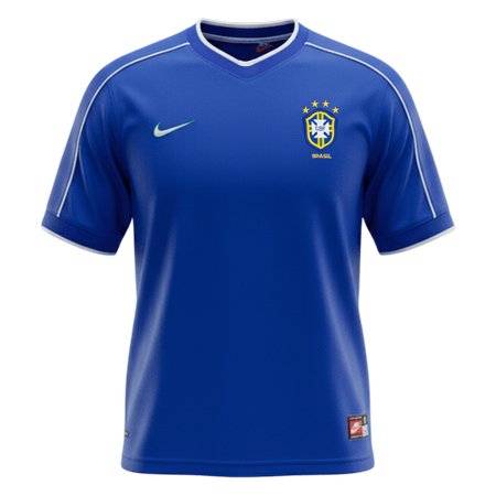 Men's Brazil Away Retro Soccer Jersey 1998