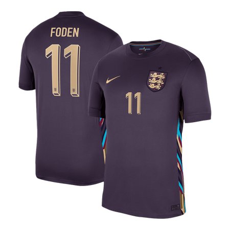 Men's FODEN #11 England Away Replica Soccer Jersey EURO 2024
