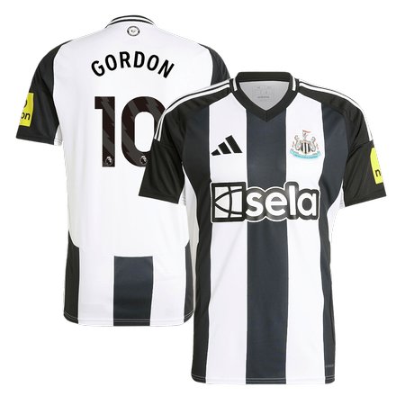 Men's GORDON #10 Newcastle United Home Replica Soccer Jersey 2024/25
