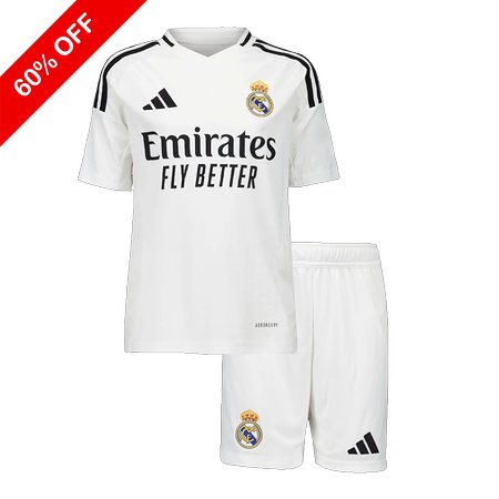 Kid's Real Madrid Home Soccer Jersey Kit 2024/25