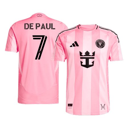 Men's DE PAUL #7 Inter Miami CF Home Authentic Soccer Jersey 2025