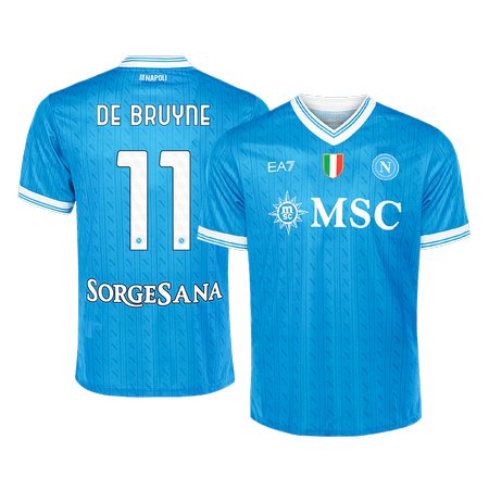 Men's DE BRUYNE #11 Napoli Home Replica Soccer Jersey 2025/26