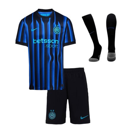 Kid's Inter Milan Home Soccer Jersey Full Kit 2025/26