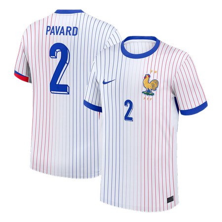 Men's PAVARD #2 France Away Replica Soccer Jersey 2024