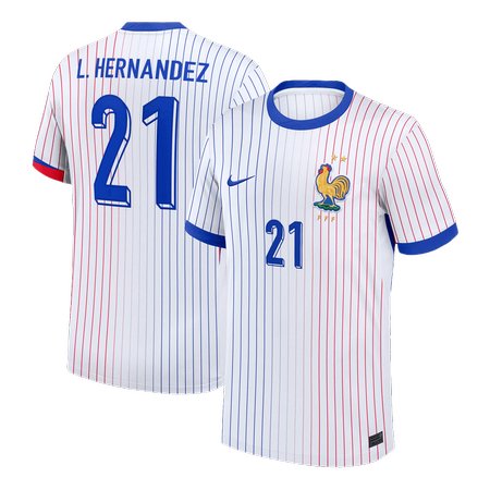 Men's L.HERNANDEZ #21 France Away Replica Soccer Jersey 2024