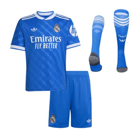 Kid's Real Madrid Third Away Soccer Jersey Full Kit 2025/26