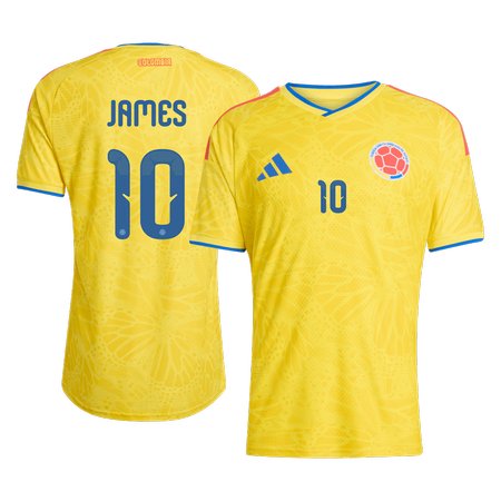 Men's JAMES #10 Colombia Home Authentic Jersey World Cup 2026
