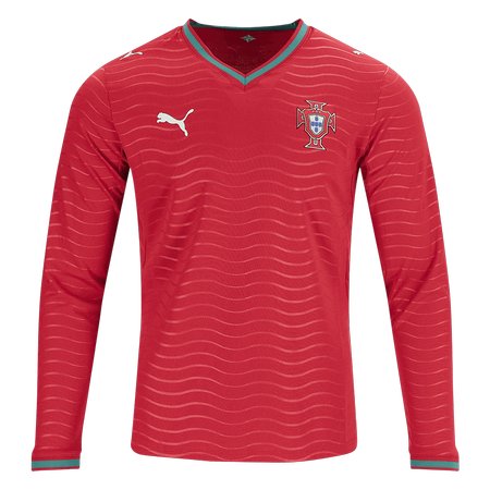 Men's Portugal Home Long Sleeve Authentic Jersey World Cup 2026