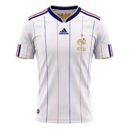 Men's France Away Retro Soccer Jersey 2010