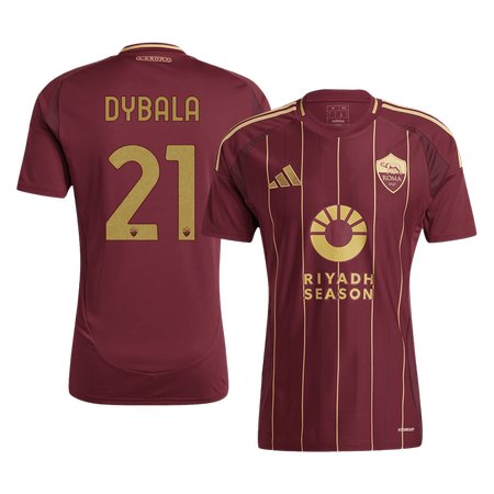 Men's DYBALA #21 Roma Home Replica Soccer Jersey 2024/25