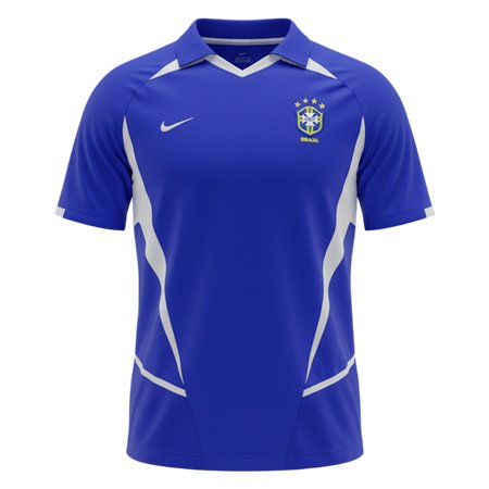 Men's Brazil Away Retro Soccer Jersey 2002