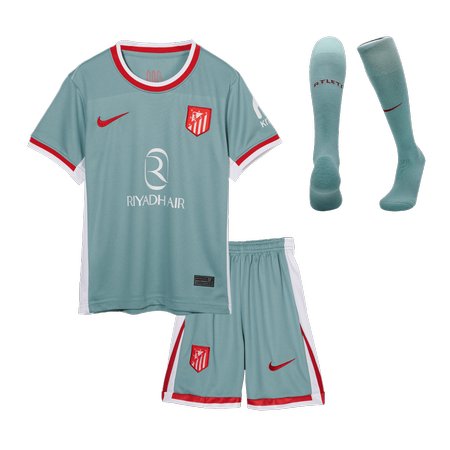 Kid's Atletico Madrid Away Soccer Jersey Full Kit 2024/25