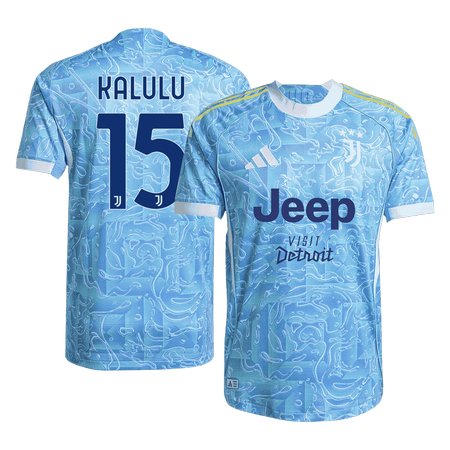 Men's KALULU #15 Juventus Away Authentic Jersey 2025/26