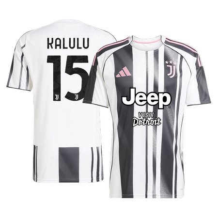 Men's KALULU #15 Juventus Home Replica Soccer Jersey 2025/26