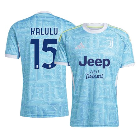 Men's KALULU #15 Juventus Away Replica Soccer Jersey 2025/26