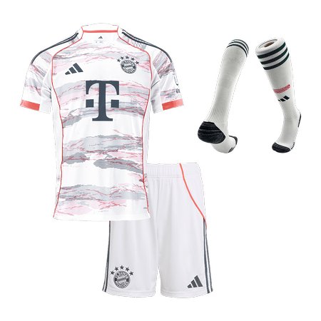 Kid's Bayern Munich Away Soccer Jersey Full Kit 2025/26