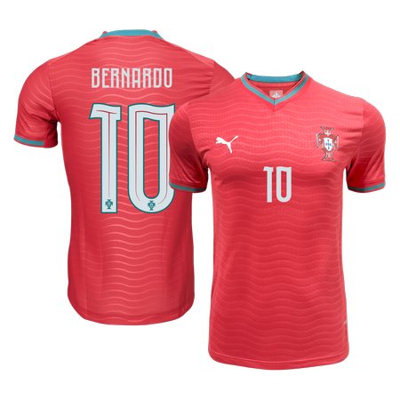Men's BERNARDO #10 Portugal Home Authentic Jersey World Cup 2026
