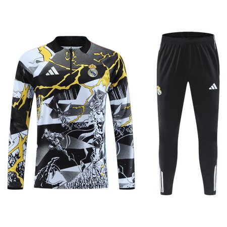 Kid's Real Madrid 1/4 Zip Tracksuit 2025/26