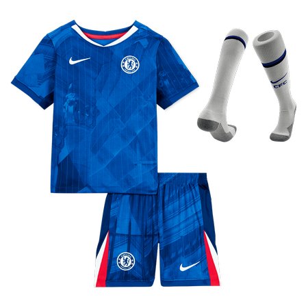 Kid's Chelsea Home Soccer Jersey Full Kit 2025/26