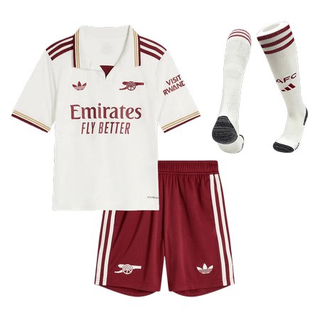 Kid's Arsenal Third Away Soccer Jersey Full Kit 2025/26