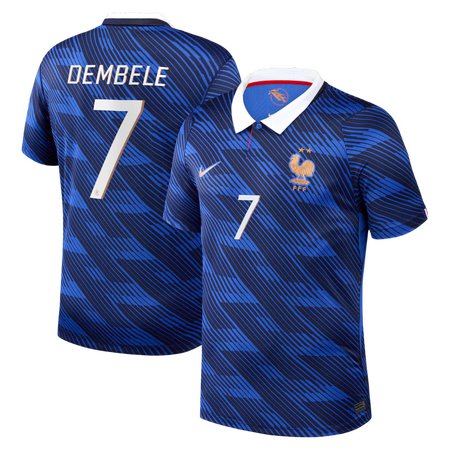 Men's Ousmane Dembélé #7 France Home Stadium Replica Jersey World Cup 2026