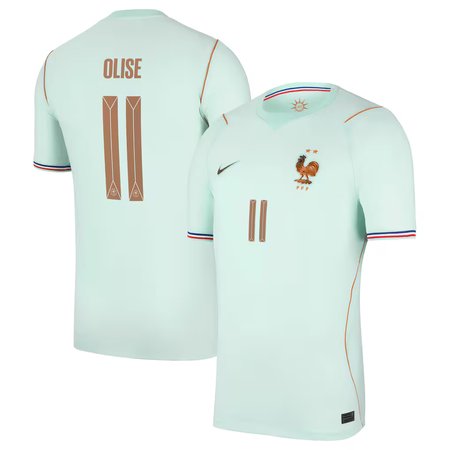 Men's Michael Olise #11 France Away Stadium Replica Jersey World Cup 2026
